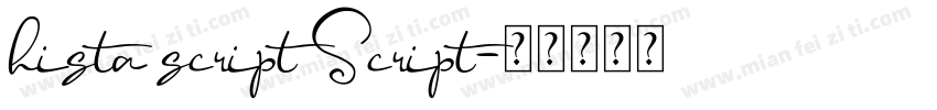 hista script Script字体转换